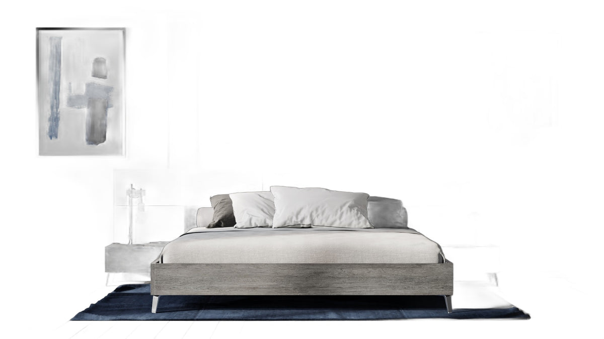 Bronx Italian Modern Faux Concrete & Grey 4-Piece Bedroom Set
