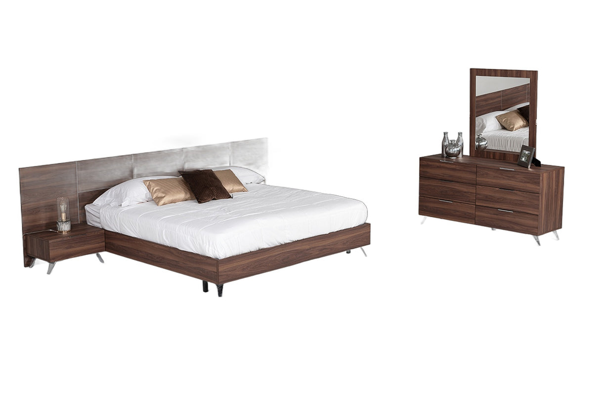 Brooklyn - Italian Modern Walnut Bed
