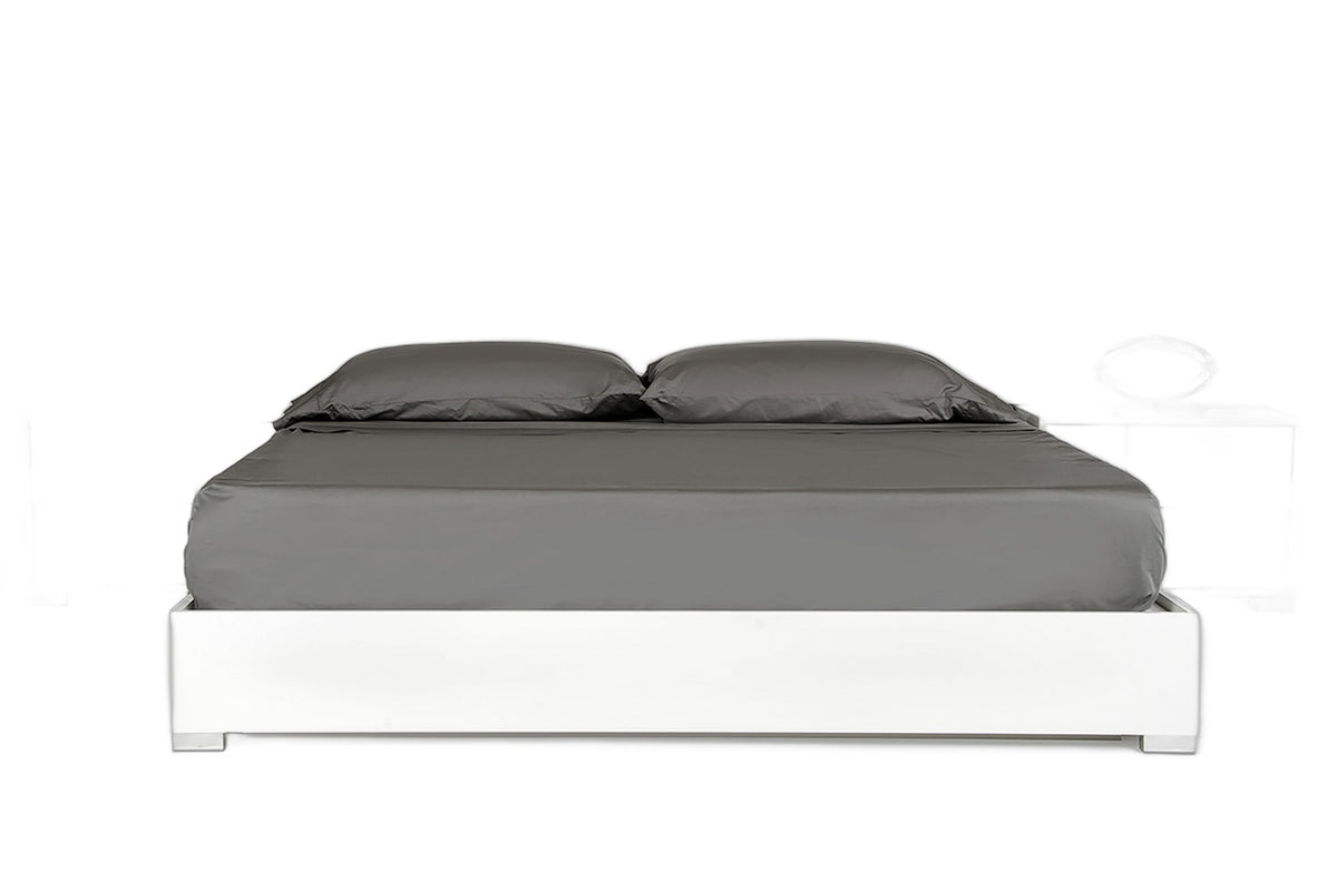 Monza Italian Modern White Bed