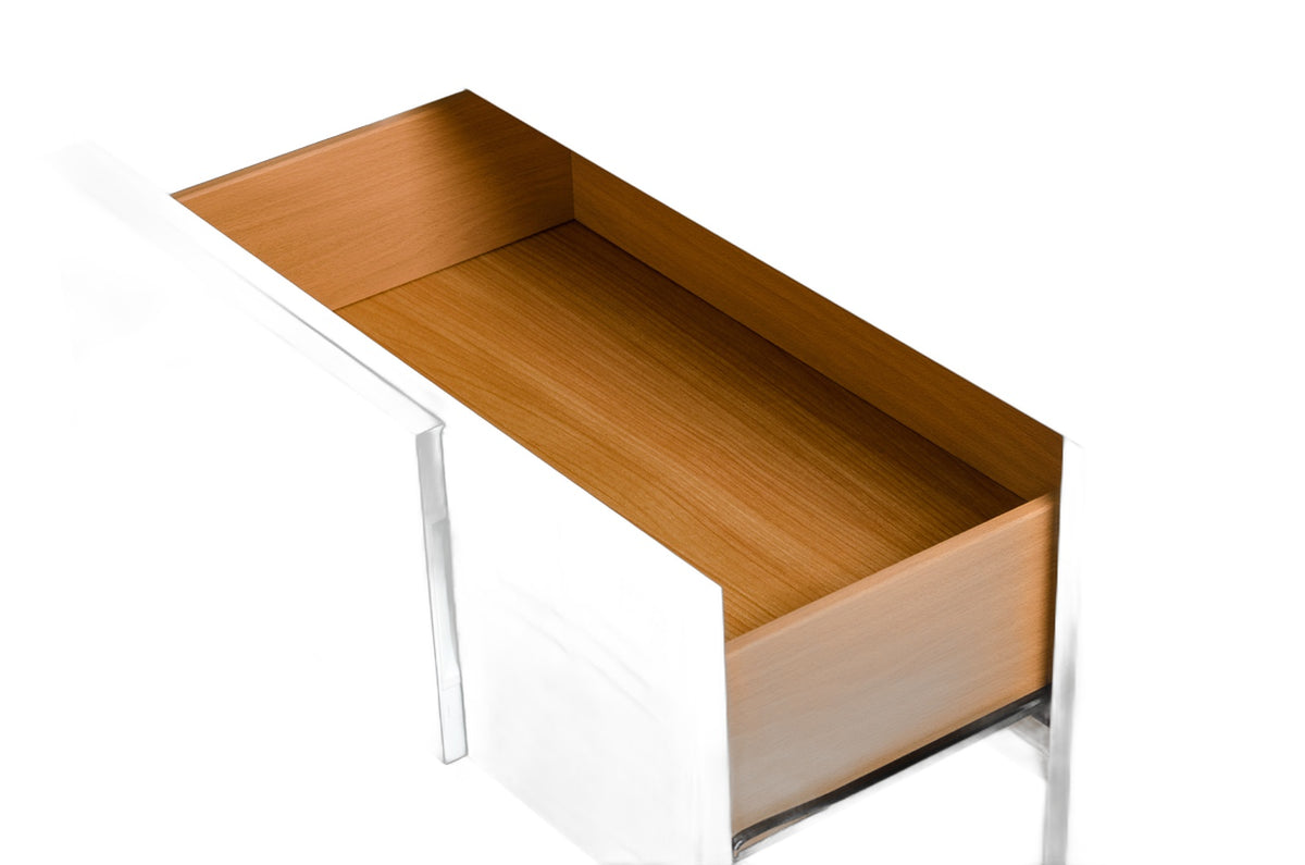 Monza Italian Modern White Nightstand