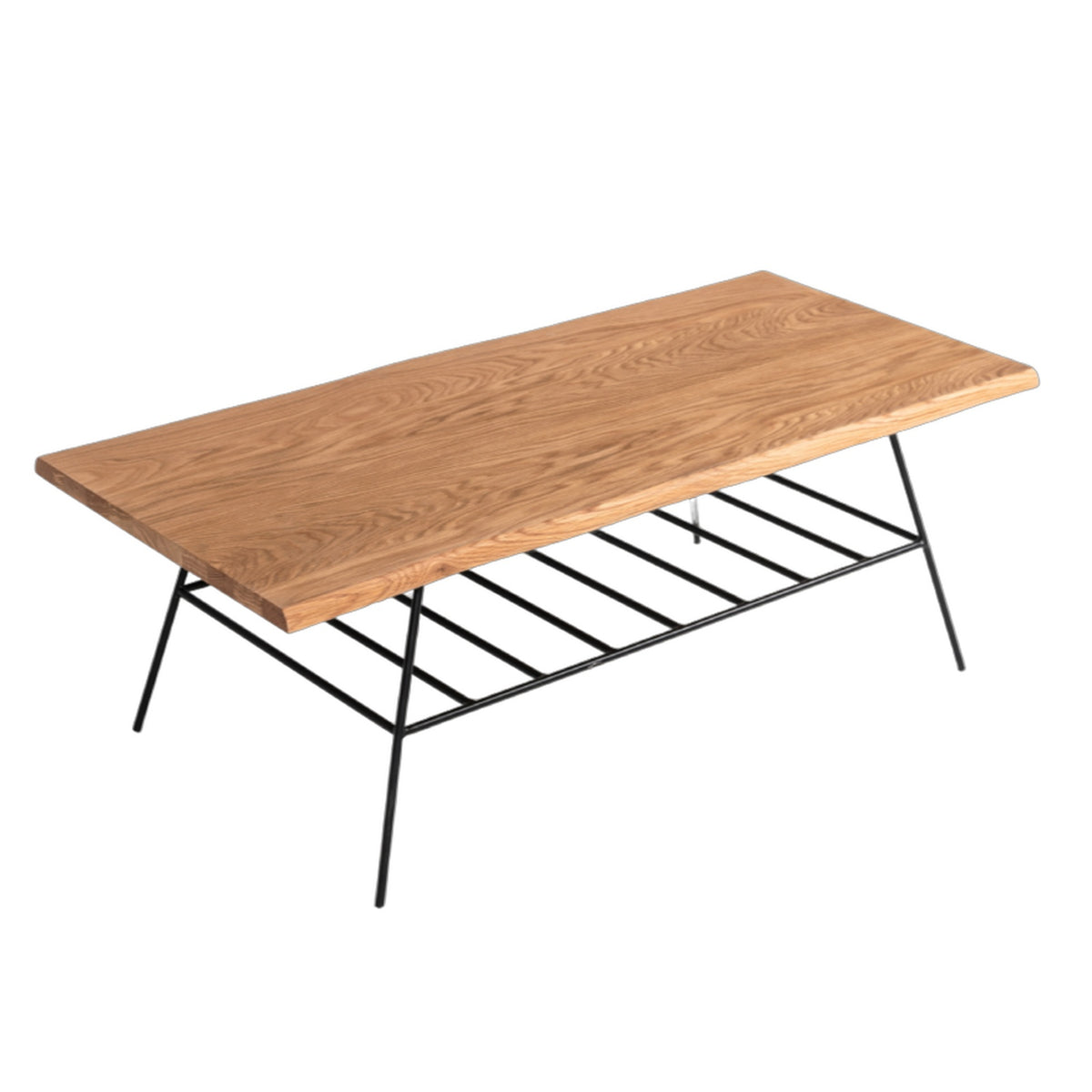 Barnum - Industrial Oak and Black Iron Live Edge Coffee Table