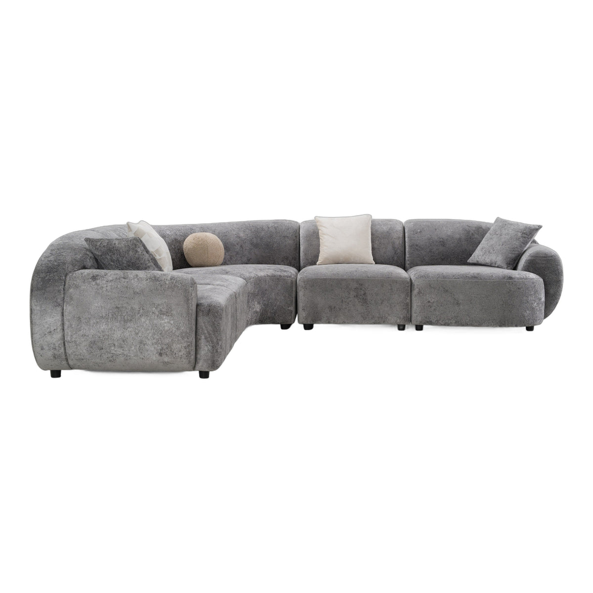 Terra - Modern Grey Fabric Sectional Sofa
