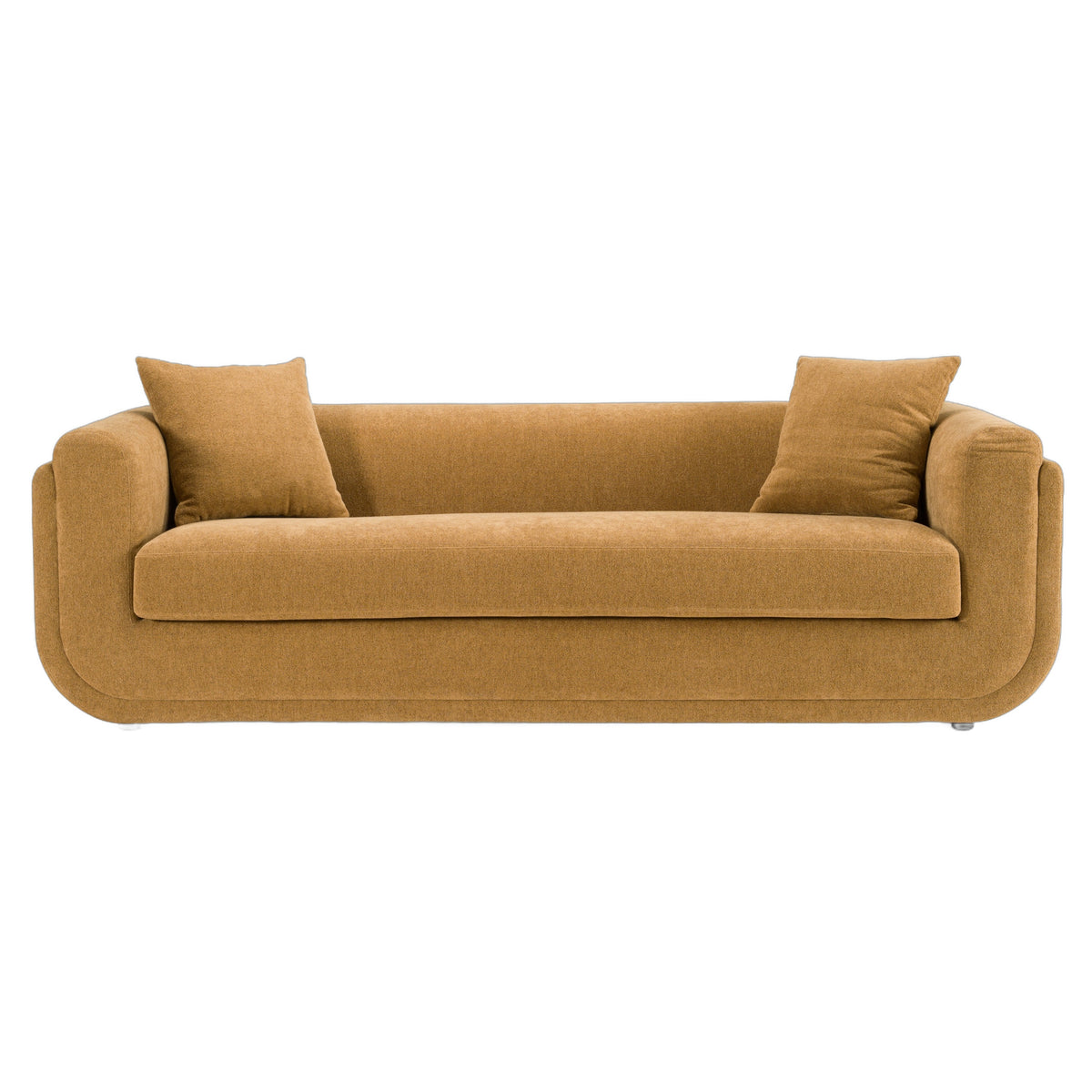 Tiene - Modern Orange Fabric 3-Seat Sofa