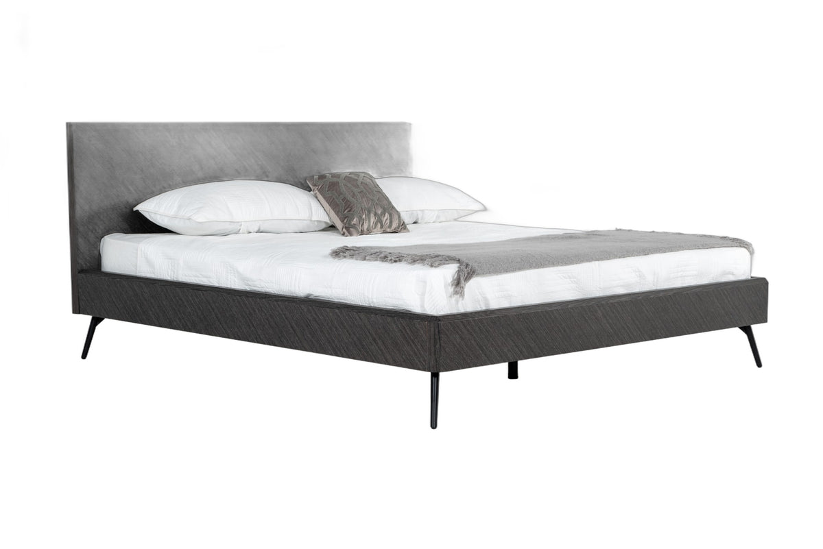 Gaige - Eastern King Modern Grey Elm Bed