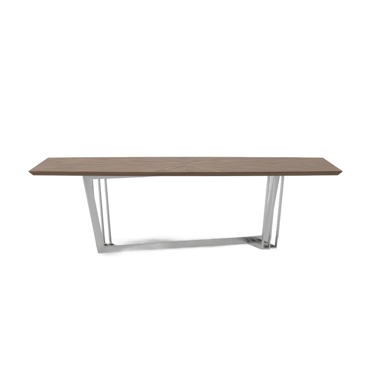 Gilroy - Modern Walnut & Stainless Steel Dining Table