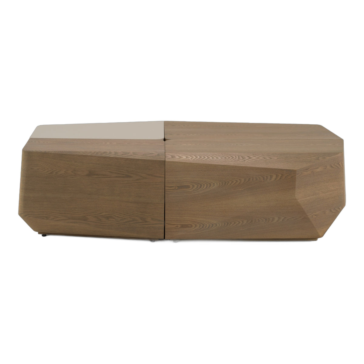 Wasson - Contemporary 4-Piece Buckwheat + Taupe Coffee Table Set
