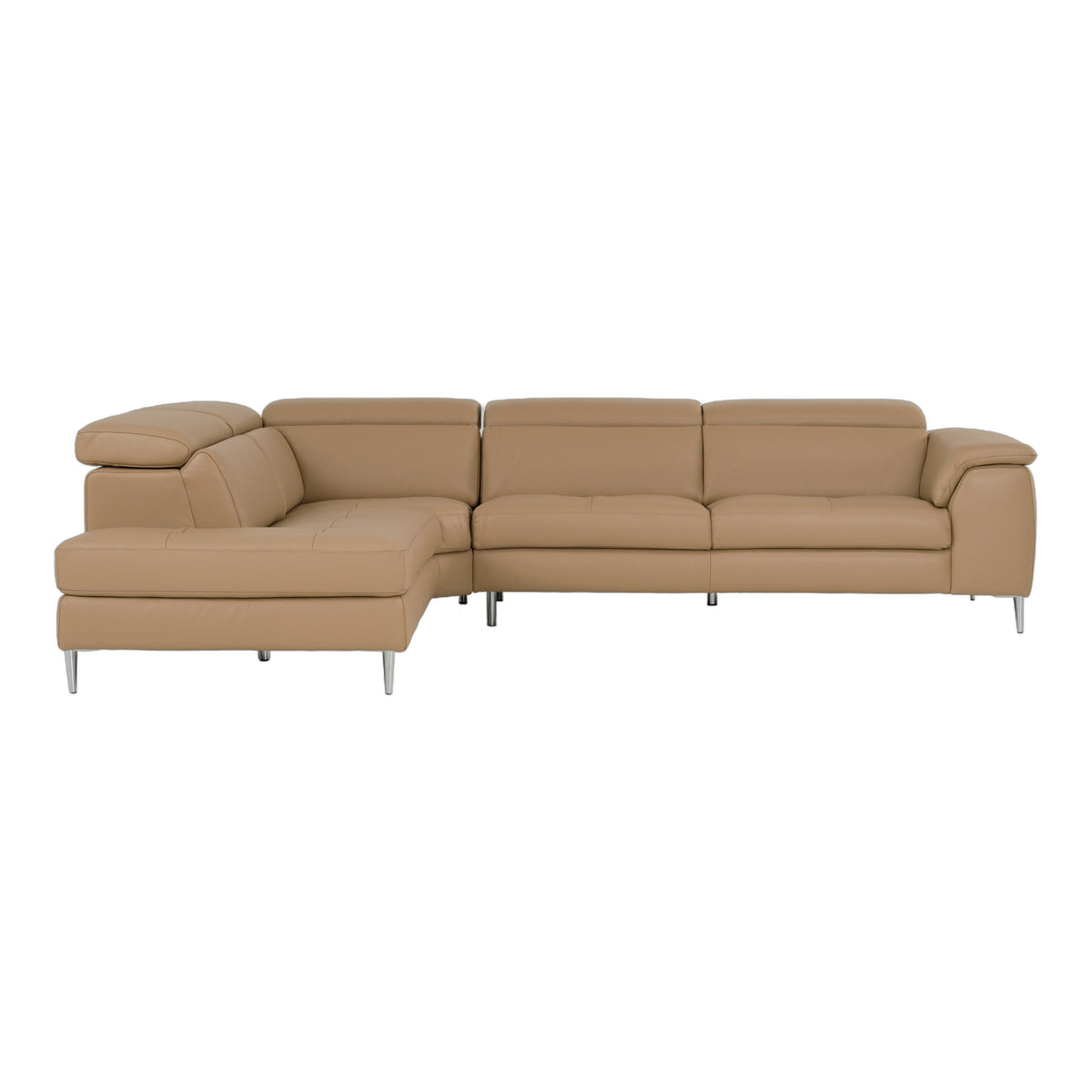 Viola - Italian Contemporary Deserto Leather Left Facing Sectional Sofa