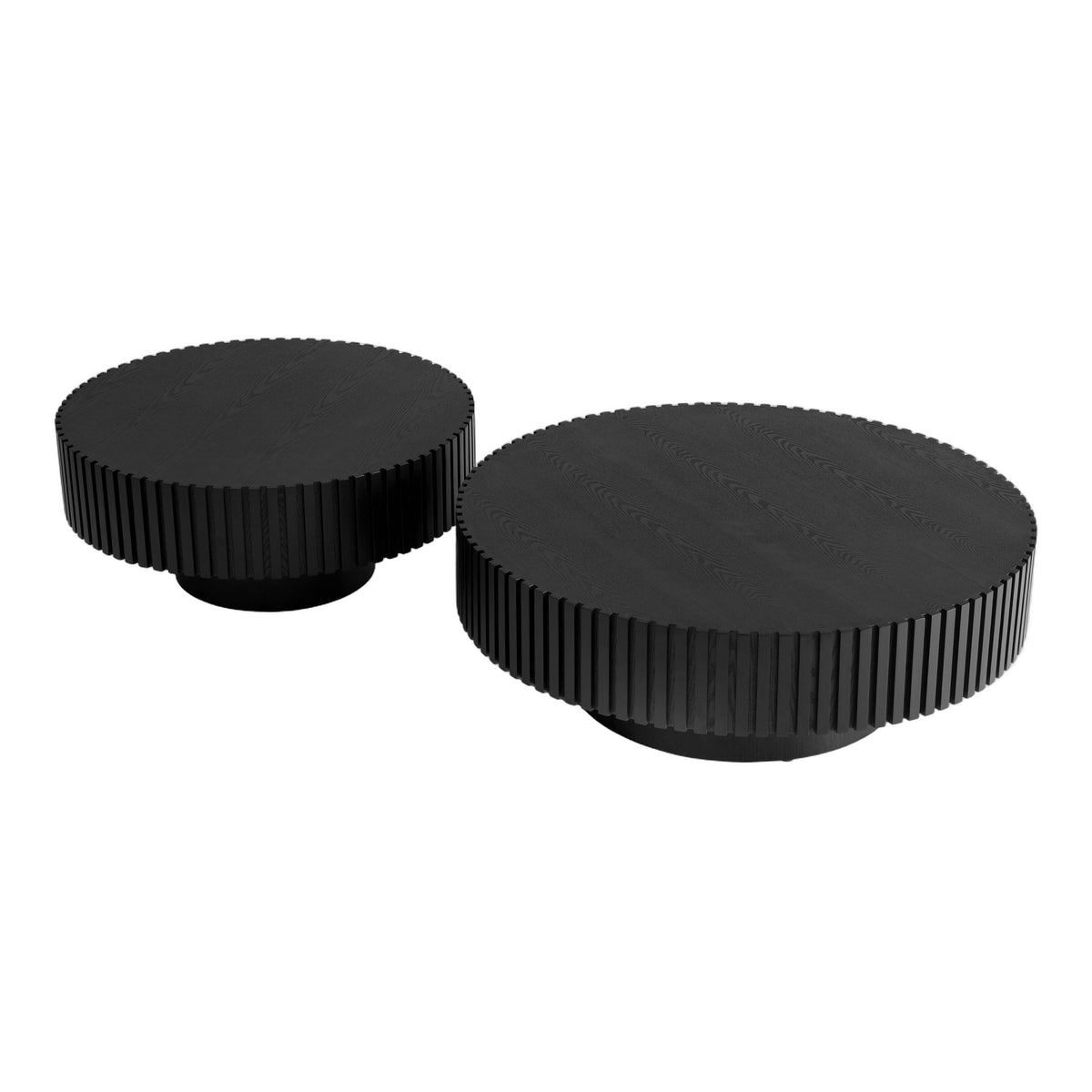 Pierre - Modern Black Ash Round Coffee Table Set