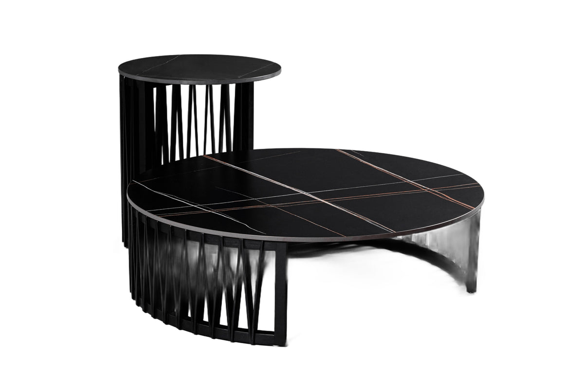 Larimer - Modern Round Coffee Table Set