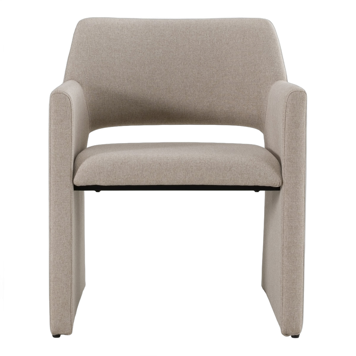 Lasara - Modern Beige Fabric Dining Chair