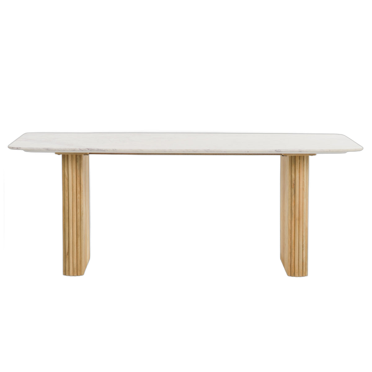 Cambridge White Marble & Mango Rectangular Dining Table