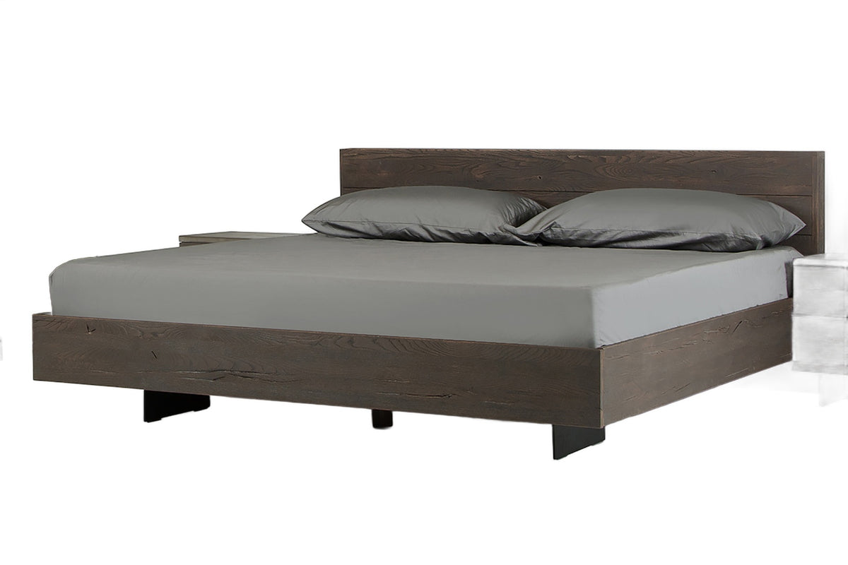 Selma Modern Dark Aged Oak Eastern King Bed