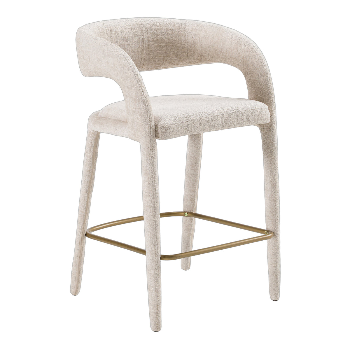 Faerron - Modern Ivory Beige Counter Chair