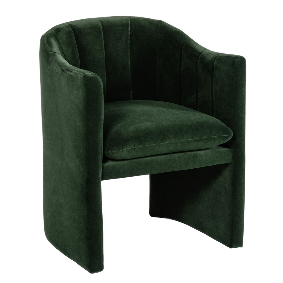 Danube - Modern Jade Green Fabric Dining Chair