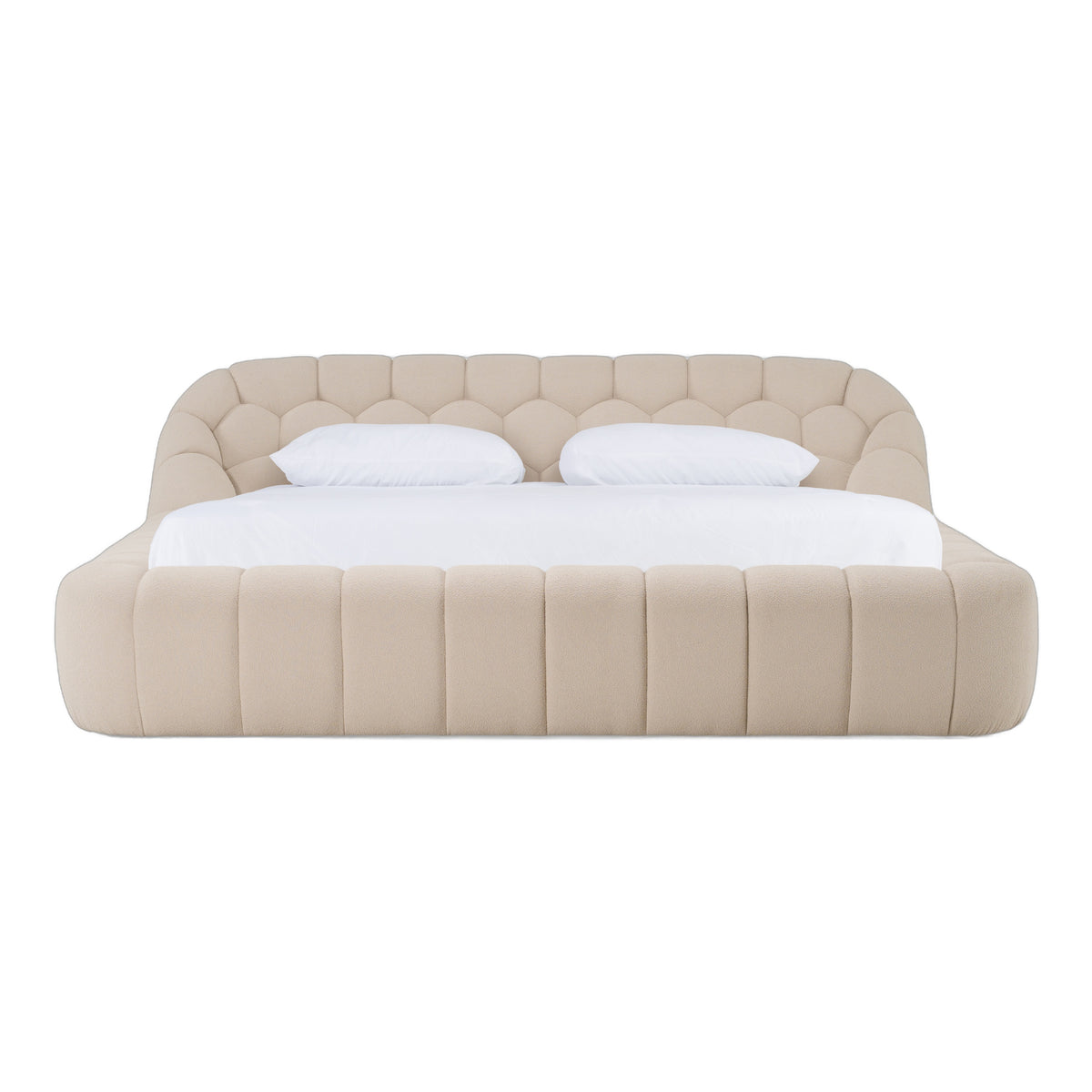 Yolonda - Modern Beige Fabric Bed