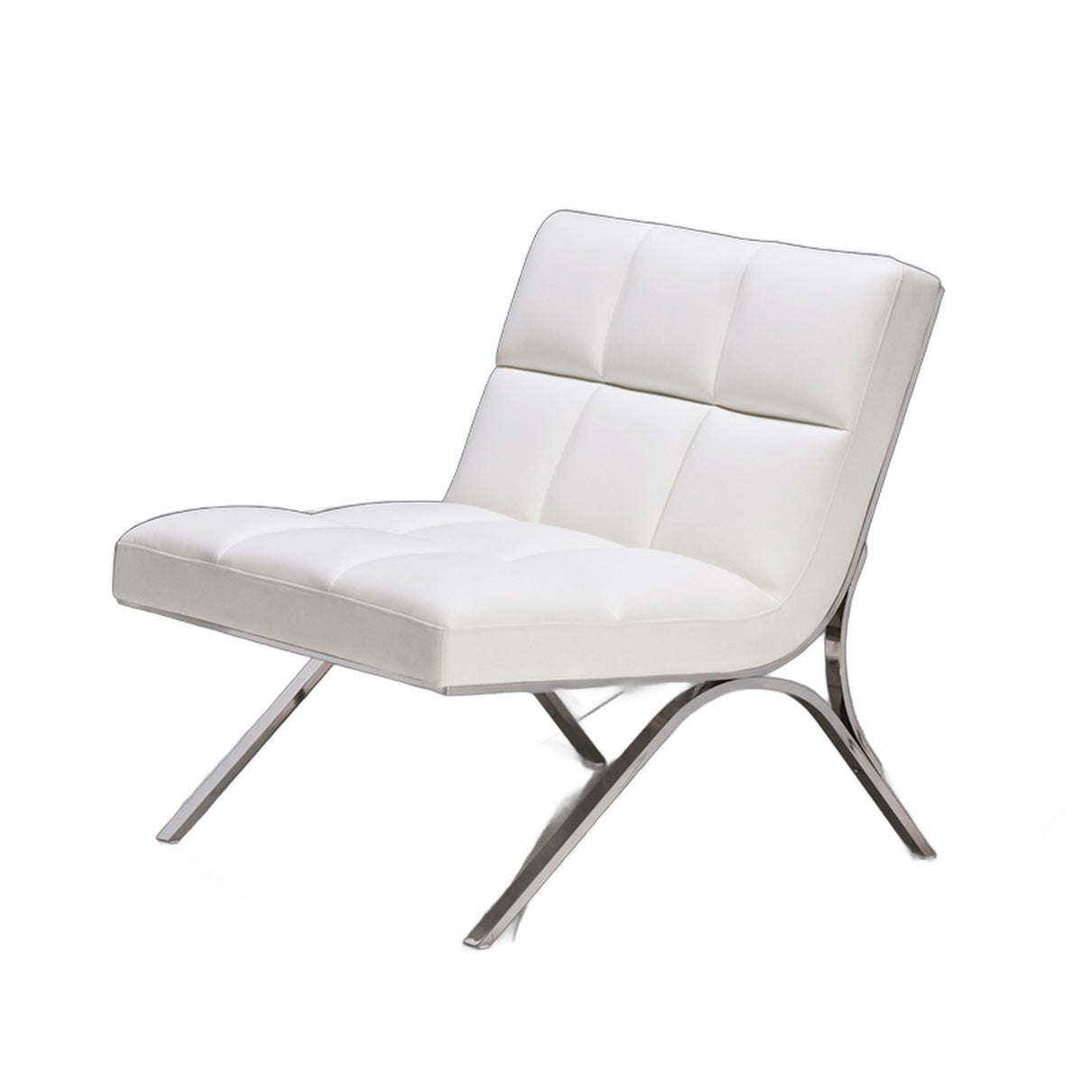 Antimony Mid-Century White Leatherette Sofa Set