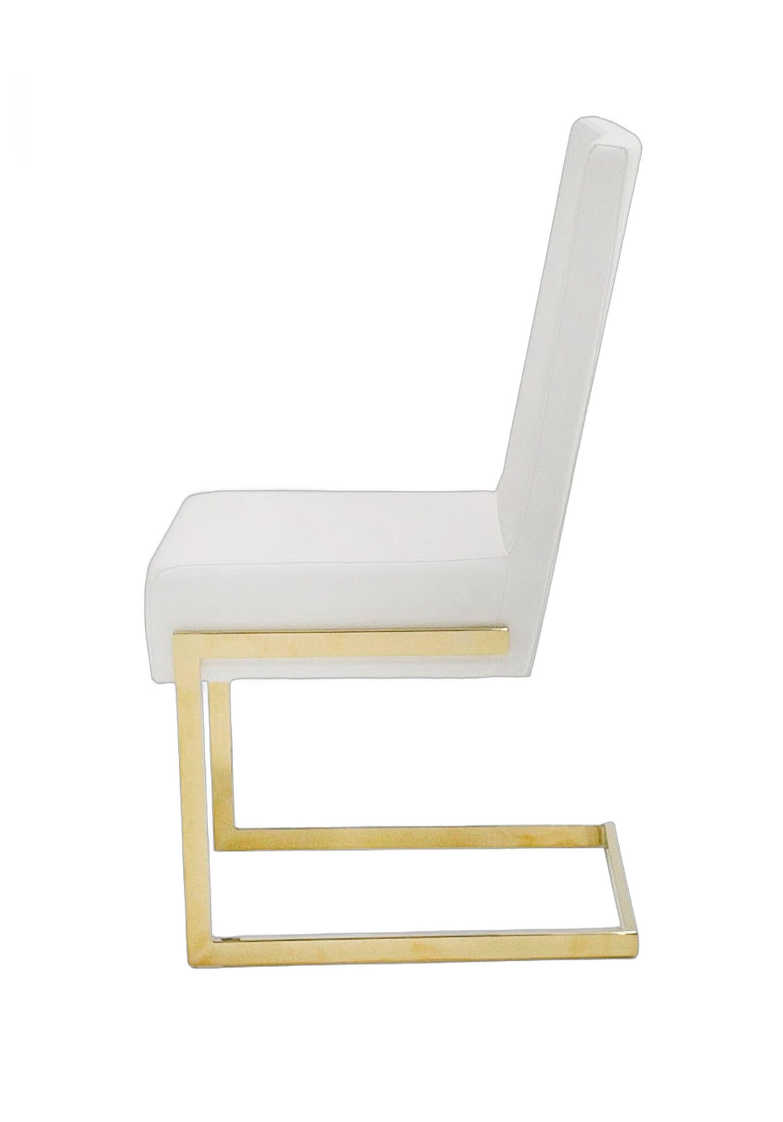 Batavia - Modern White & Gold Dining Chair (Set of 2)