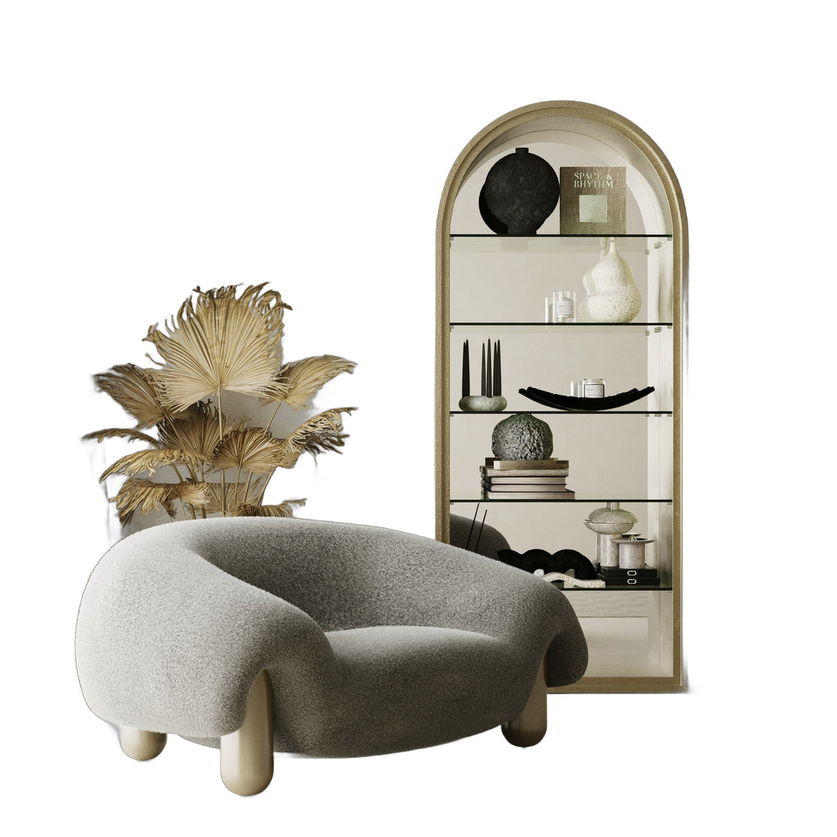Clarity - Contemporary Grey Fabric Accent Chair