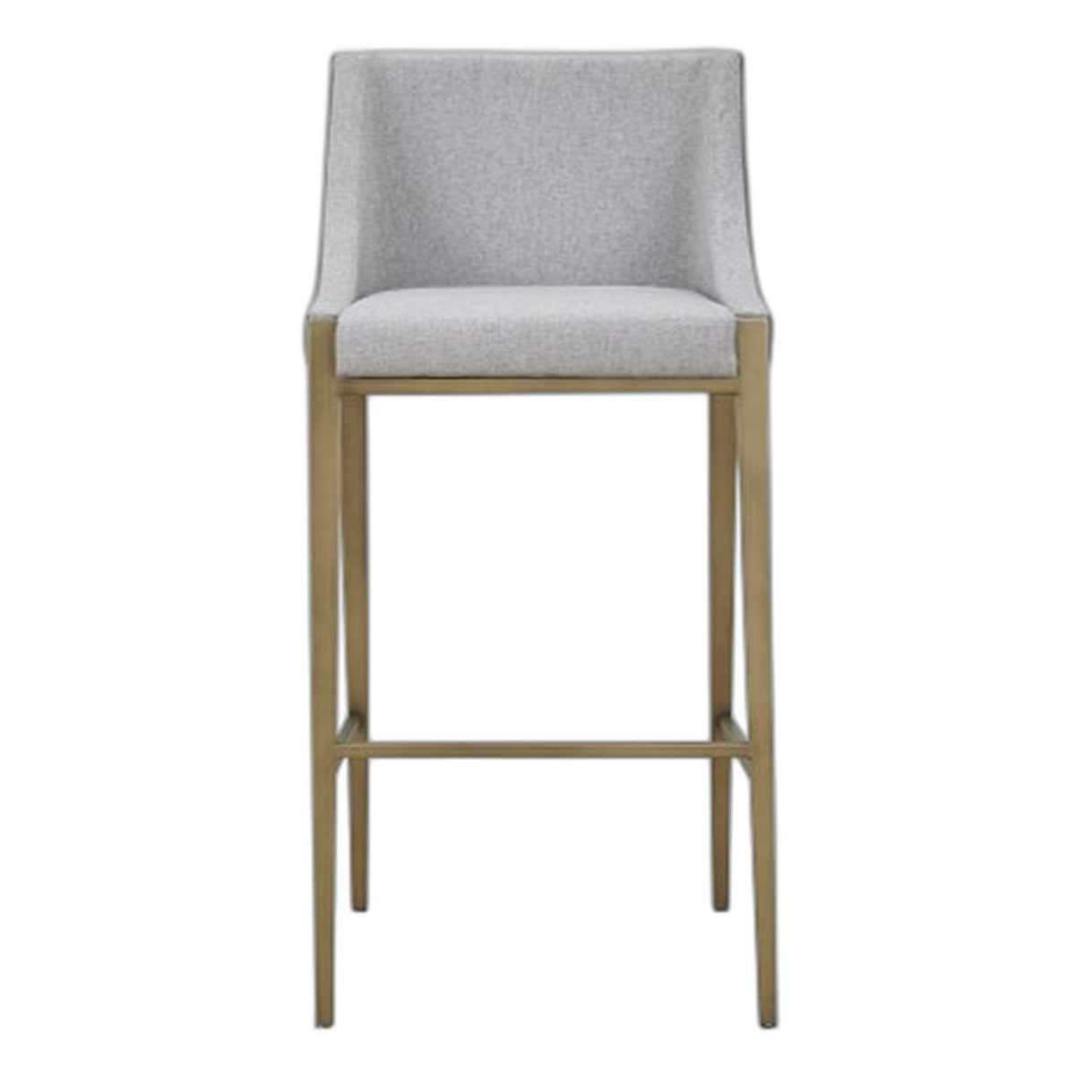 Fairview - Contemporary Grey + Brass Bar Stool