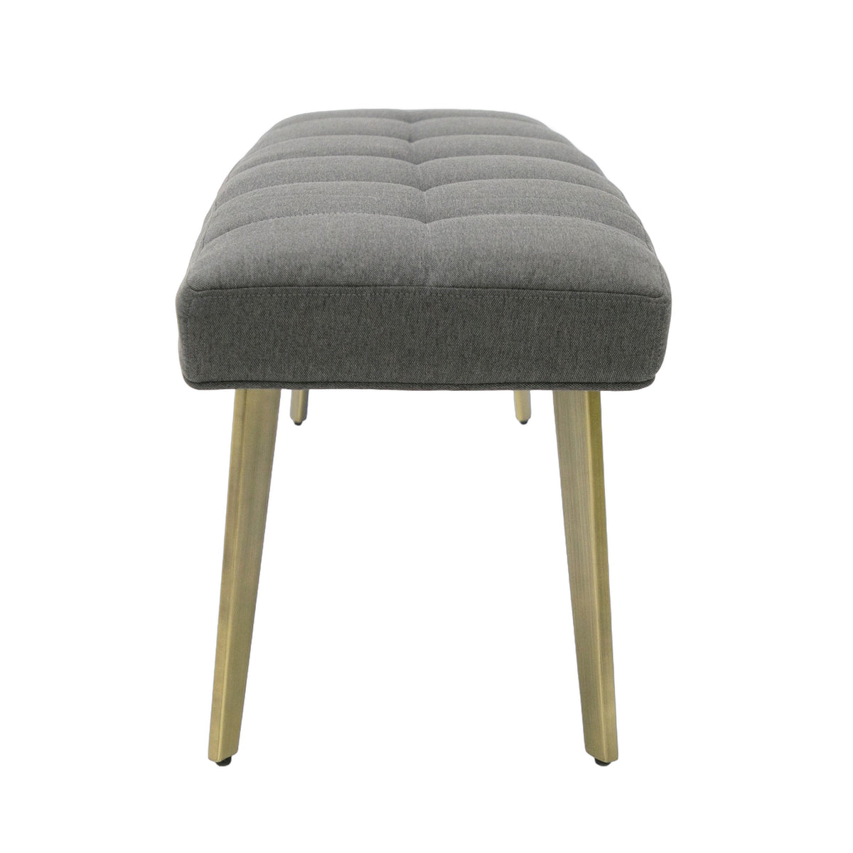 Cici - Contemporary Grey & Antique Brass Bench