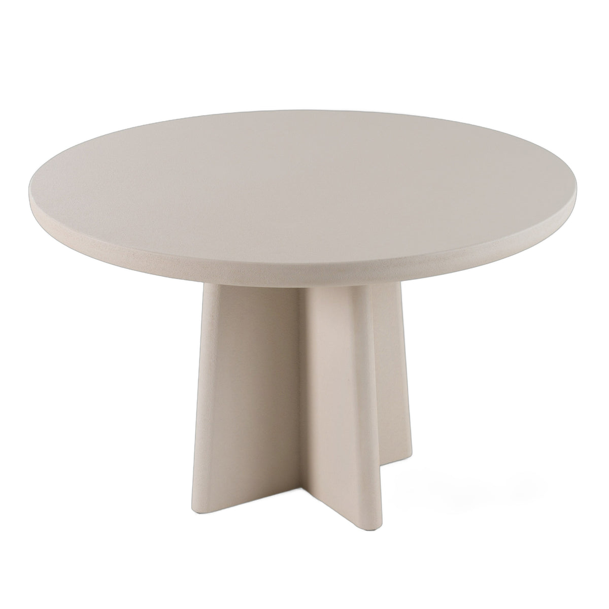 Evermore - Modern Grey Faux Cement Round Dining Table