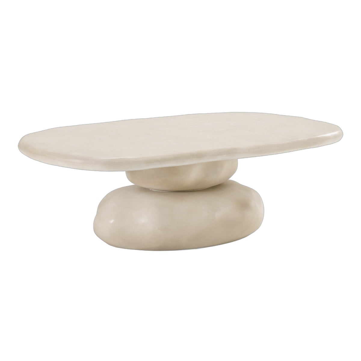 Coates - Modern Beige Concrete Coffee Table