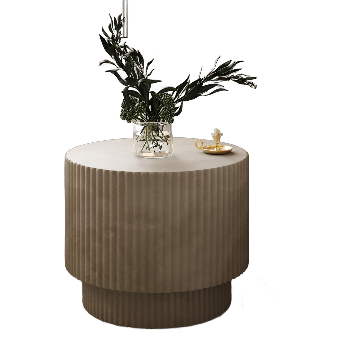 Gruver - Modern Grey Concrete End Table