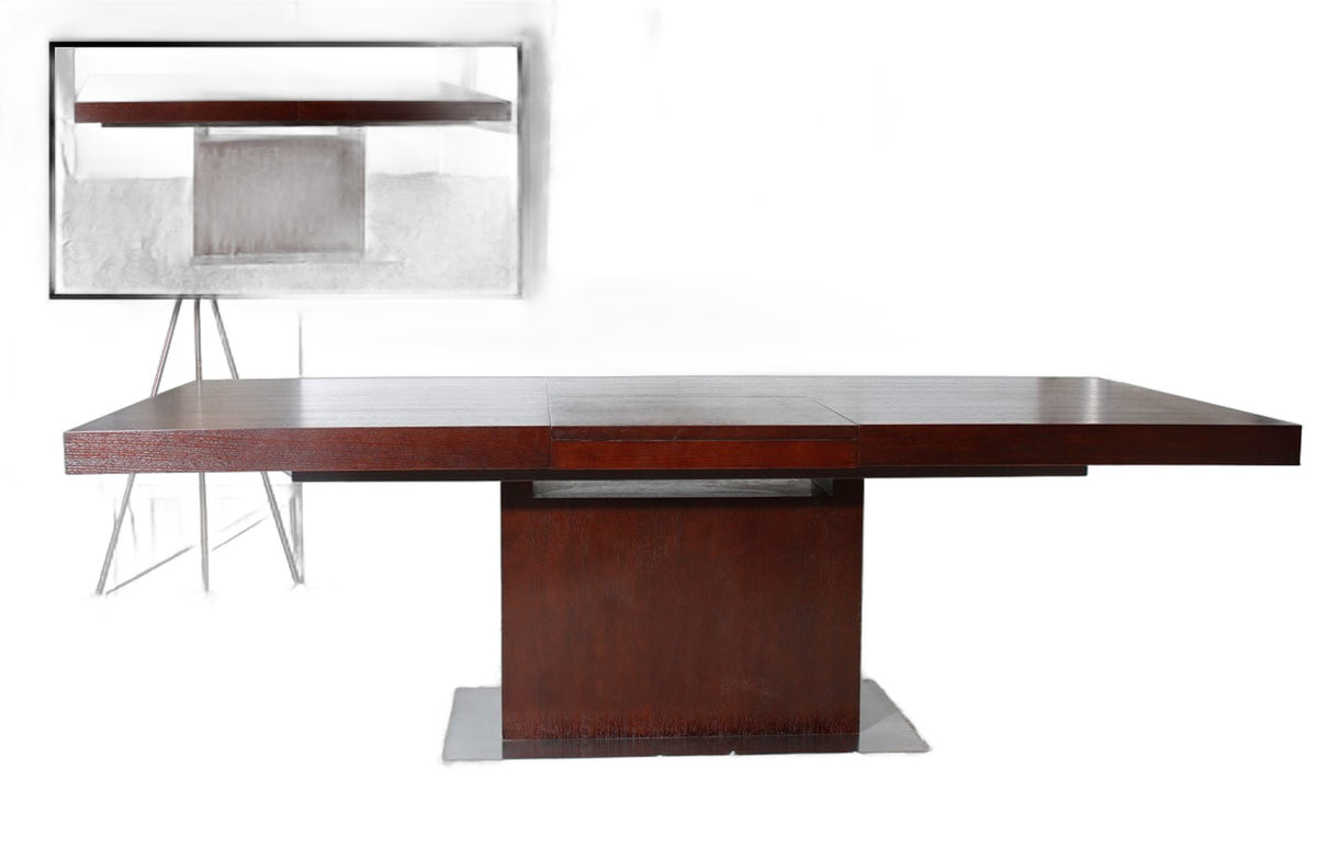 Zenith Modern Red Oak Extendable Dining Table