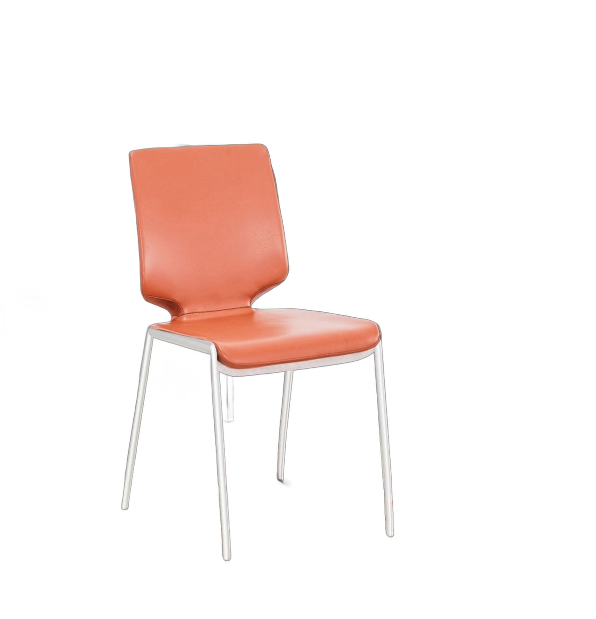 Eileen - Modern Cognac Eco-Leather Dining Chair (Set of 2)