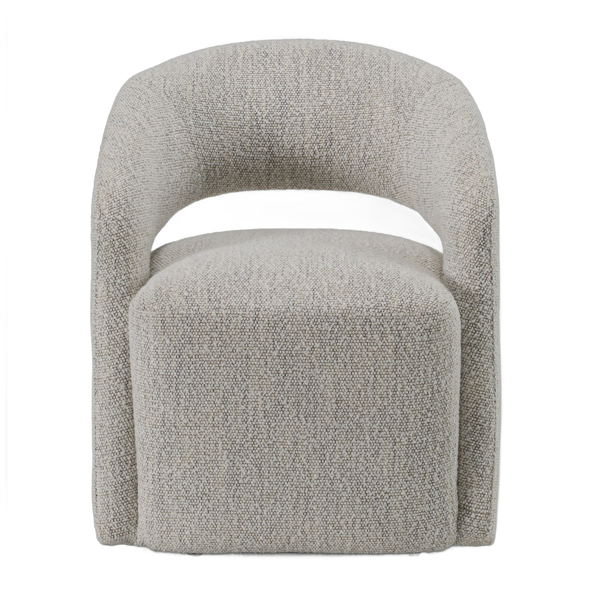 Kadoka - Modern Light Grey Fabric Dining Chair w/ Castor Wheels