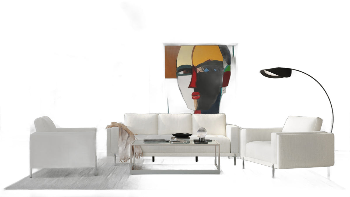 Schmidt - Modern Off White Fabric Chair