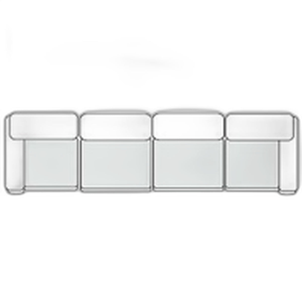 Vicki - Modern Grey Fabric Modular Sectional Sofa-4-Piece Sectional