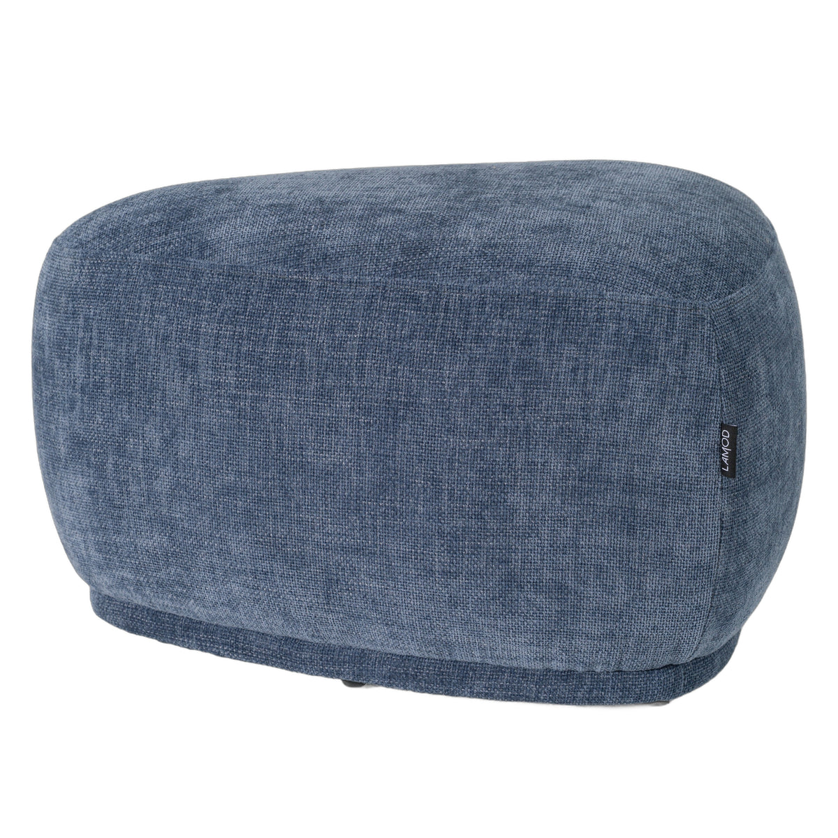 Kinsey - Modern Blue Small River Rock Ottoman