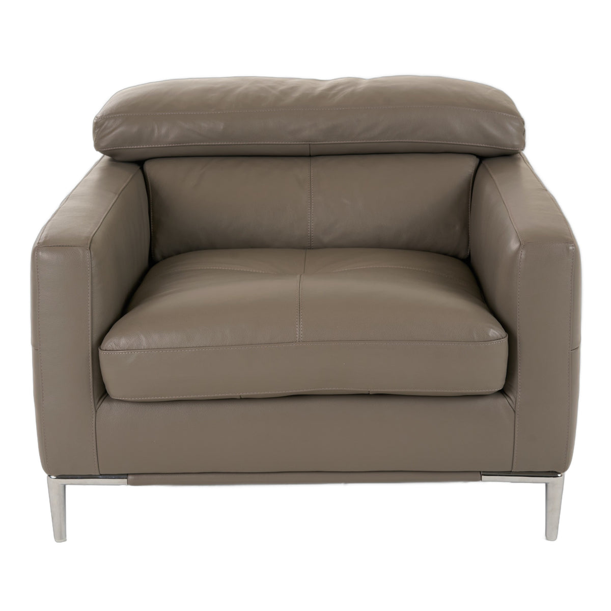 Natalia - Modern Dark Grey Leather Chair