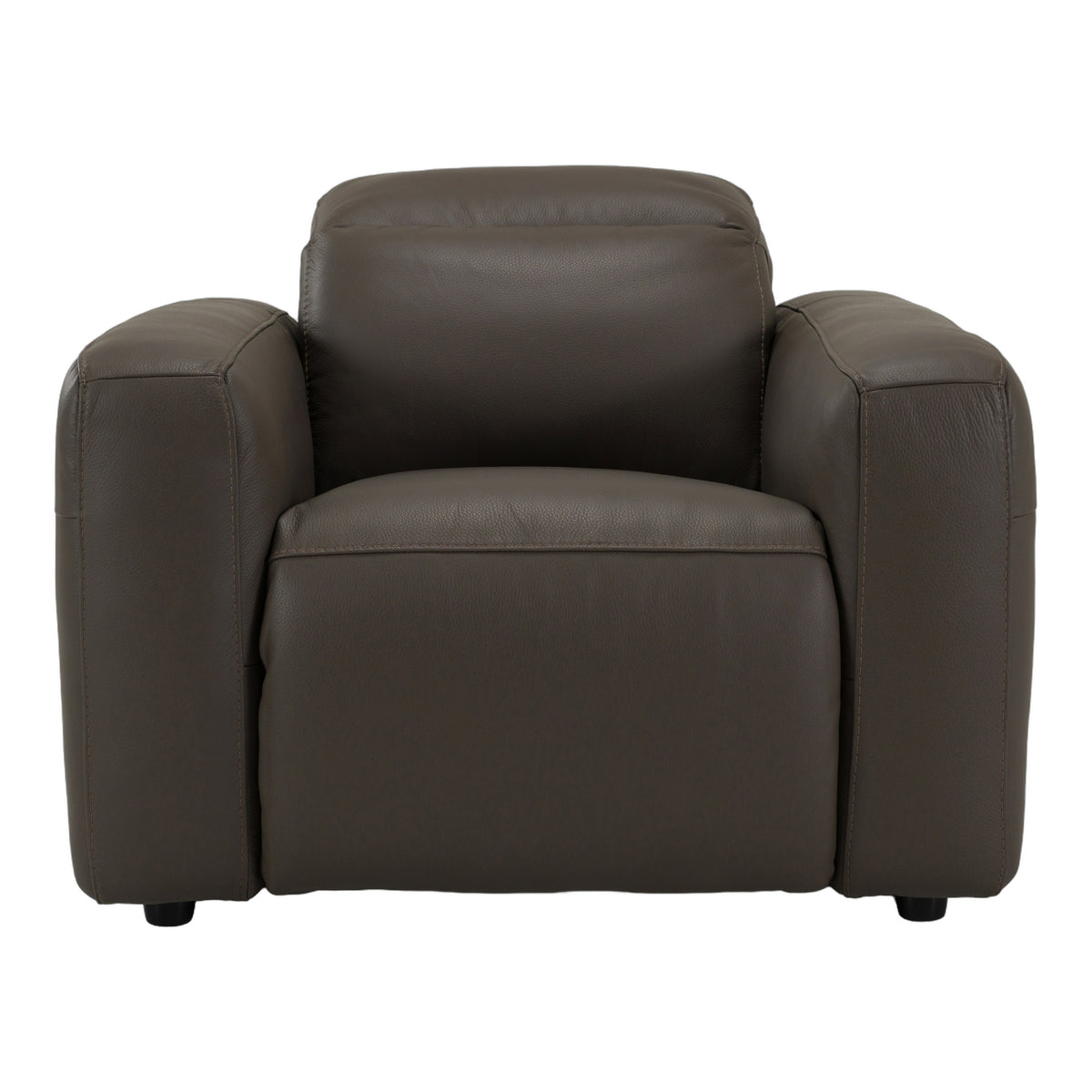 Jessop - Modern Dark Grey Leather Recliner Chair