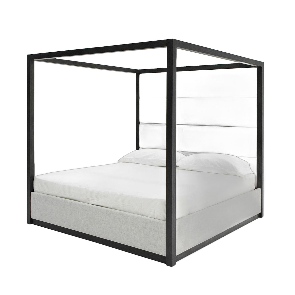 Manhattan - Contemporary Canopy Grey Bed -queen