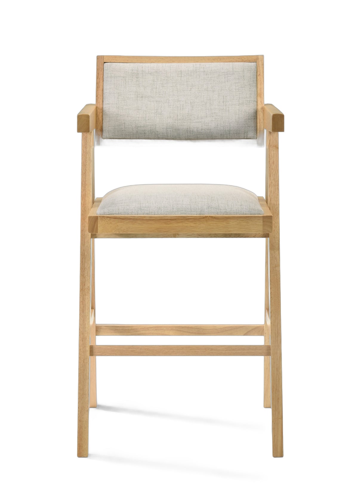 Fern - Modern Natural and Beige Counter Stool Set of 2