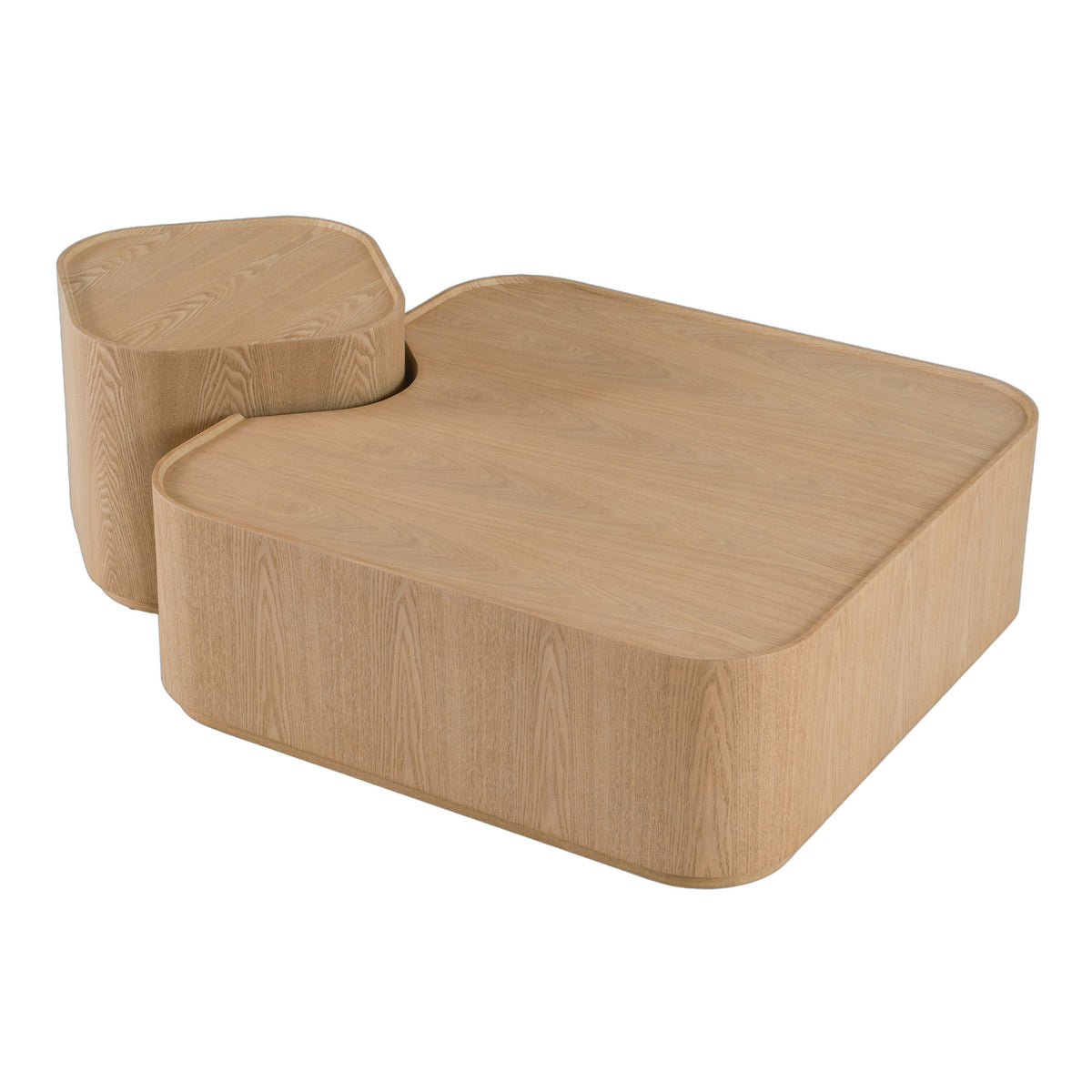 Quillen - Modern Natural Ash Nesting Coffee Table Set