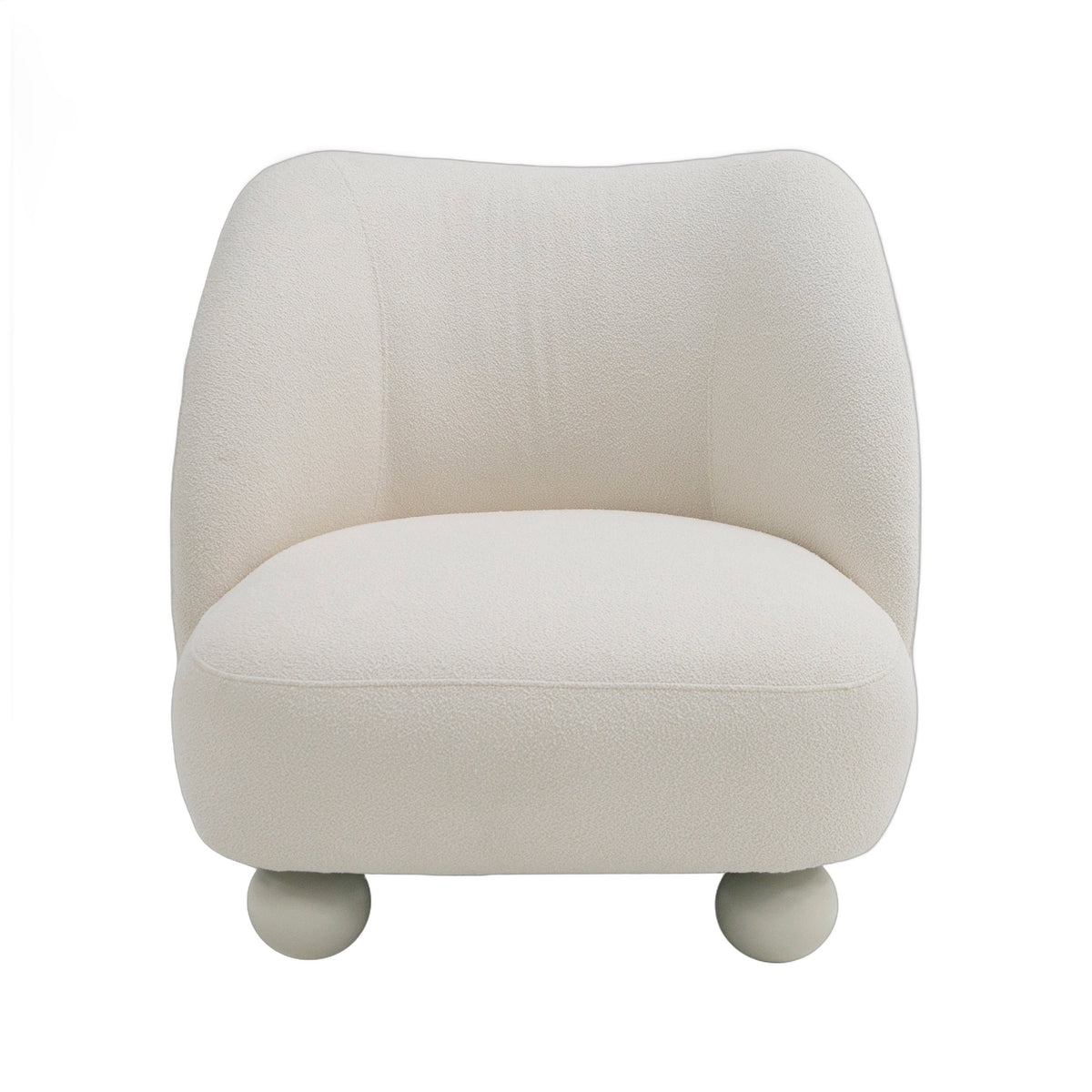 Duran - Contemporary White Fabric Accent Chair