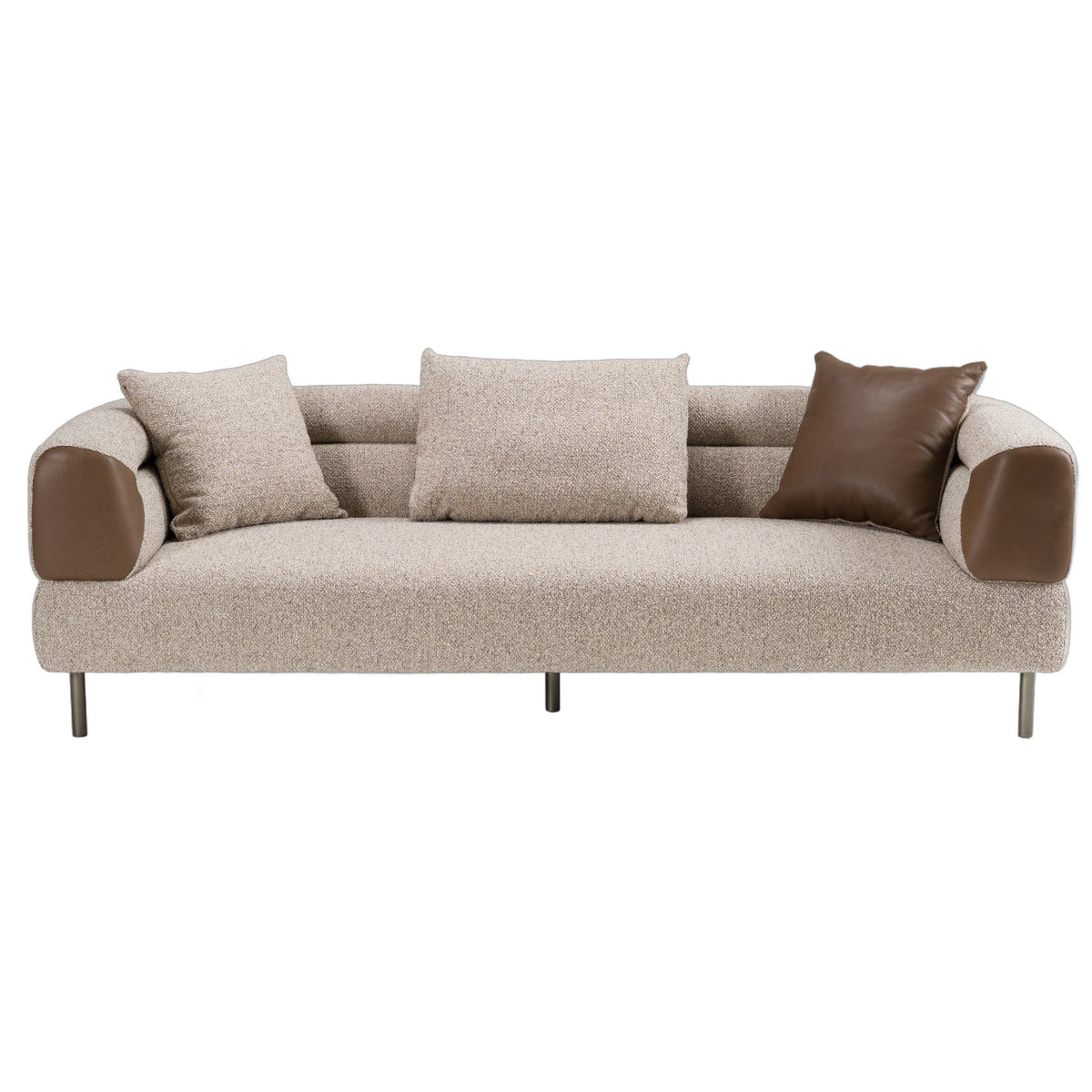 Plume - Modern Brown Fabric Sofa