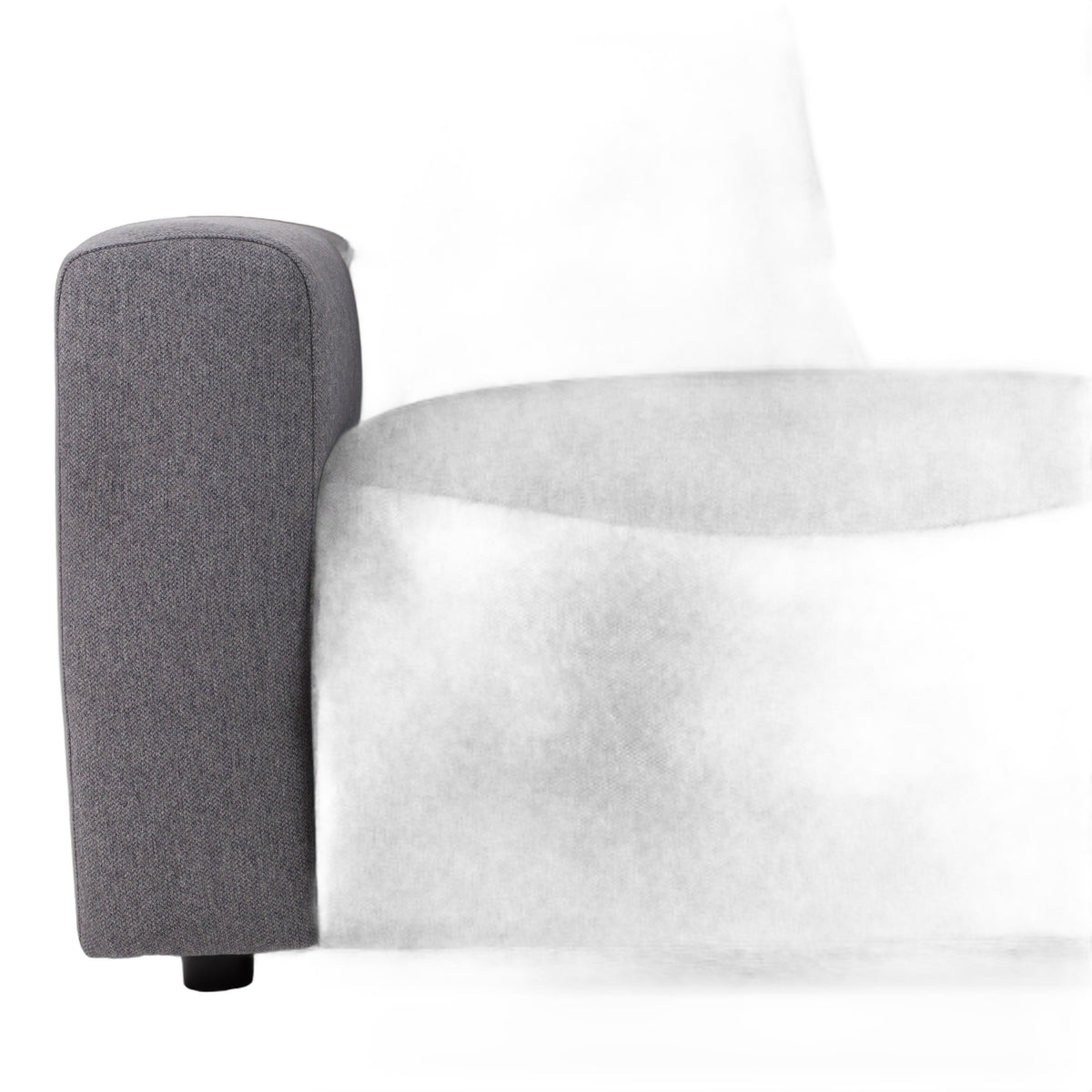Gloria - Modern Grey Fabric Loveseat