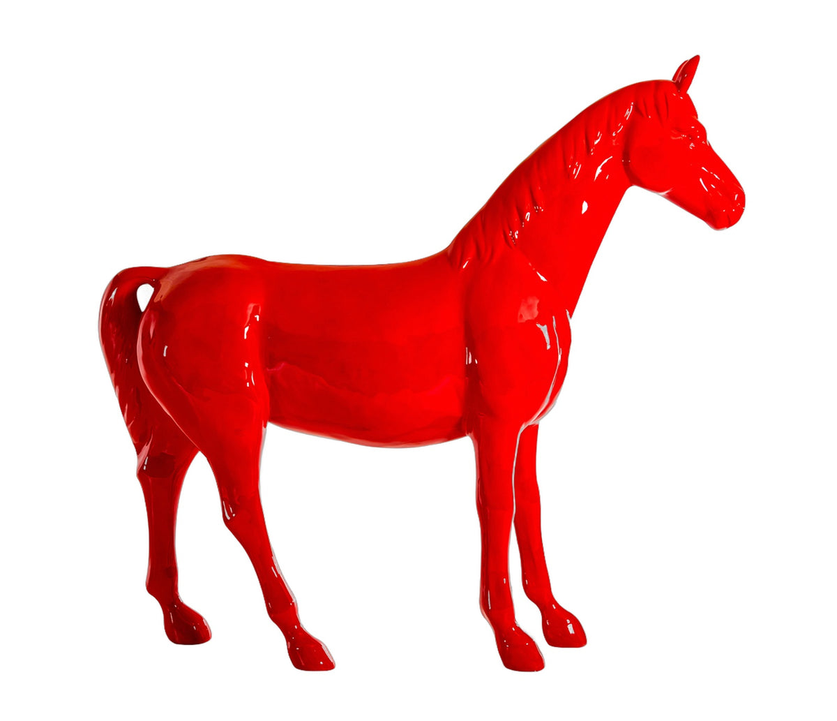 Red Full Size Horse Sculpture