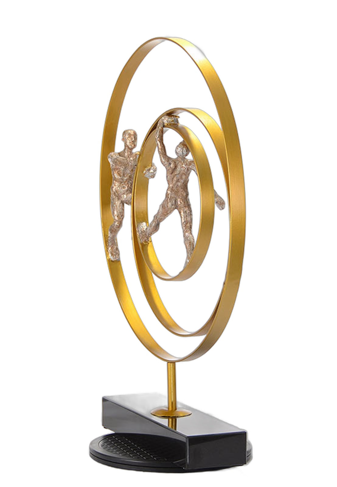 SZ0240 Modern Bronze Acrobats-Rings Sculpture