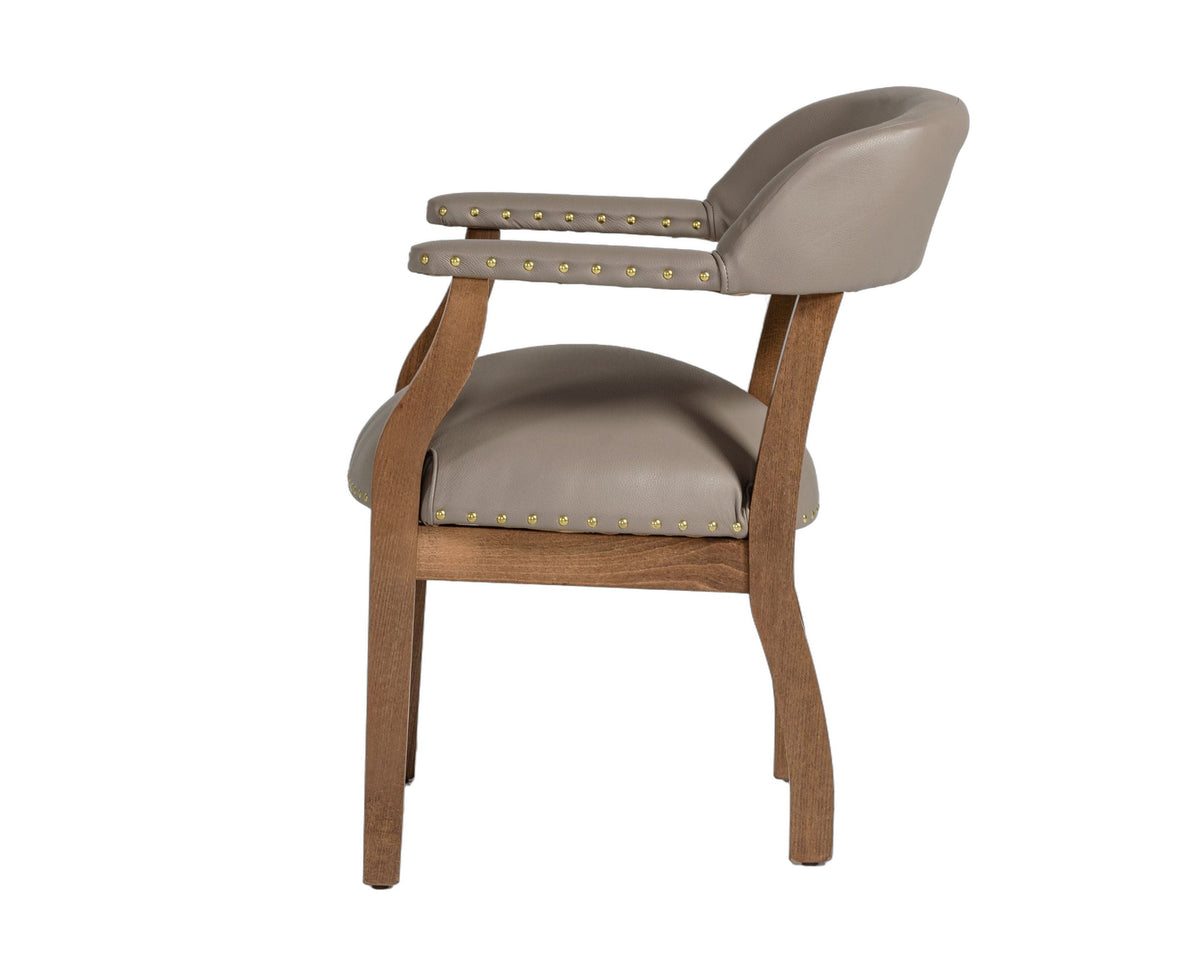 Canosa Modern Taupe Faux Leather Dining Chair