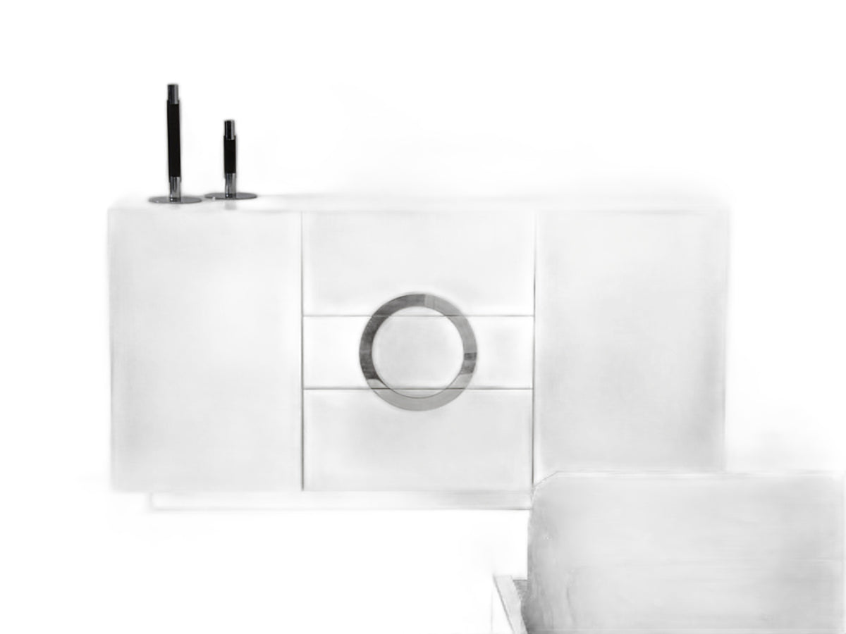 Ovidius - Modern White Crocodile Lacquer Bed
