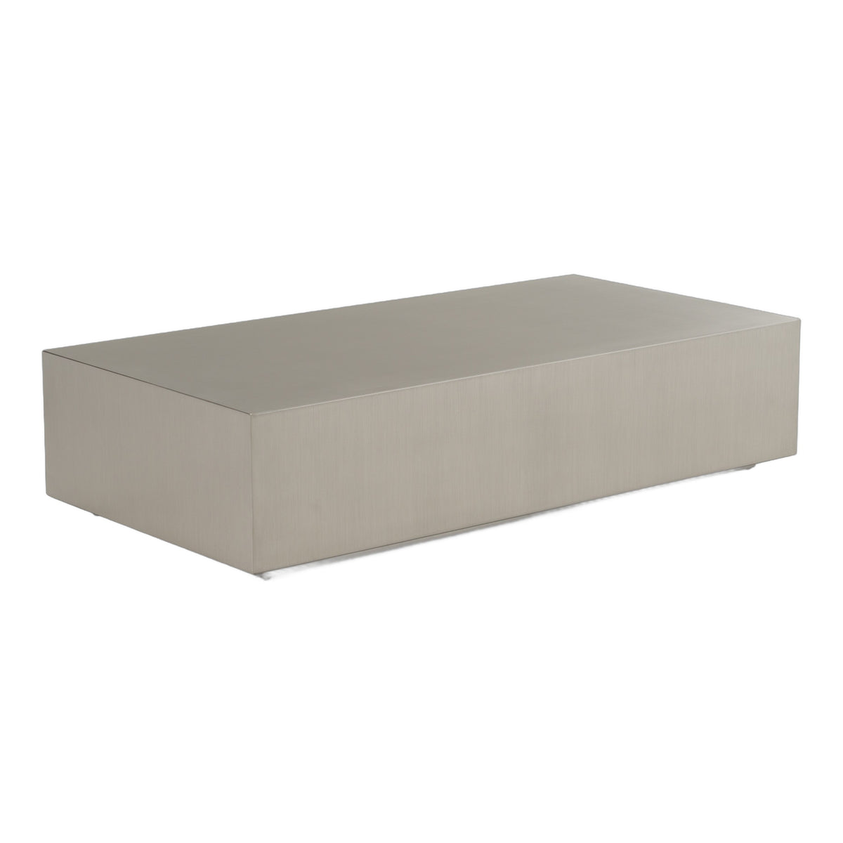 Anvil Modern Brushed Stainless Steel Rectangular Coffee Table