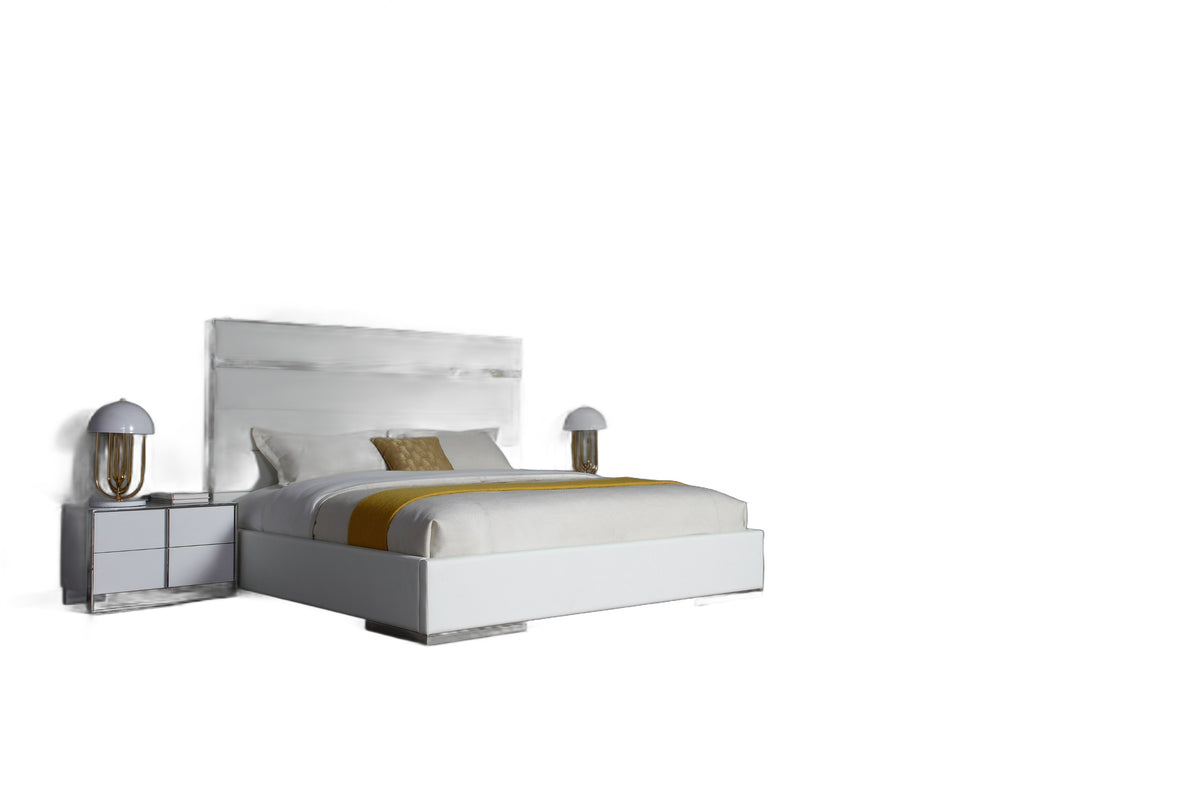 Cartier - Modern White + Stainless Steel Dresser