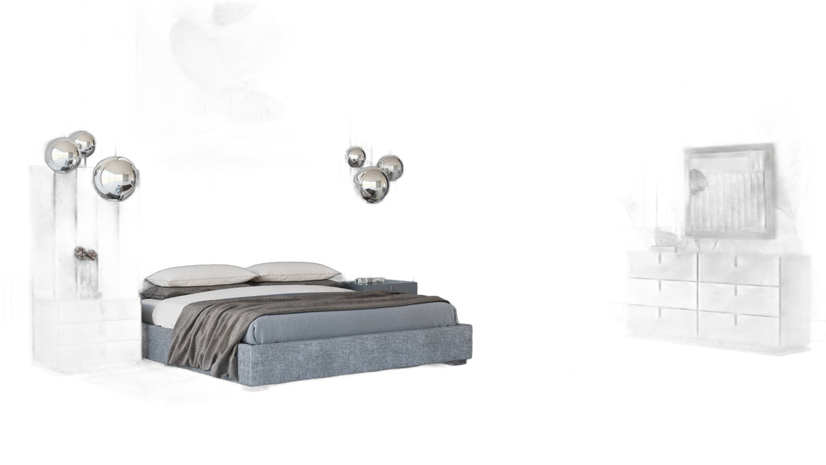 Buckley - Modern Grey & Black Stainless Steel Bed