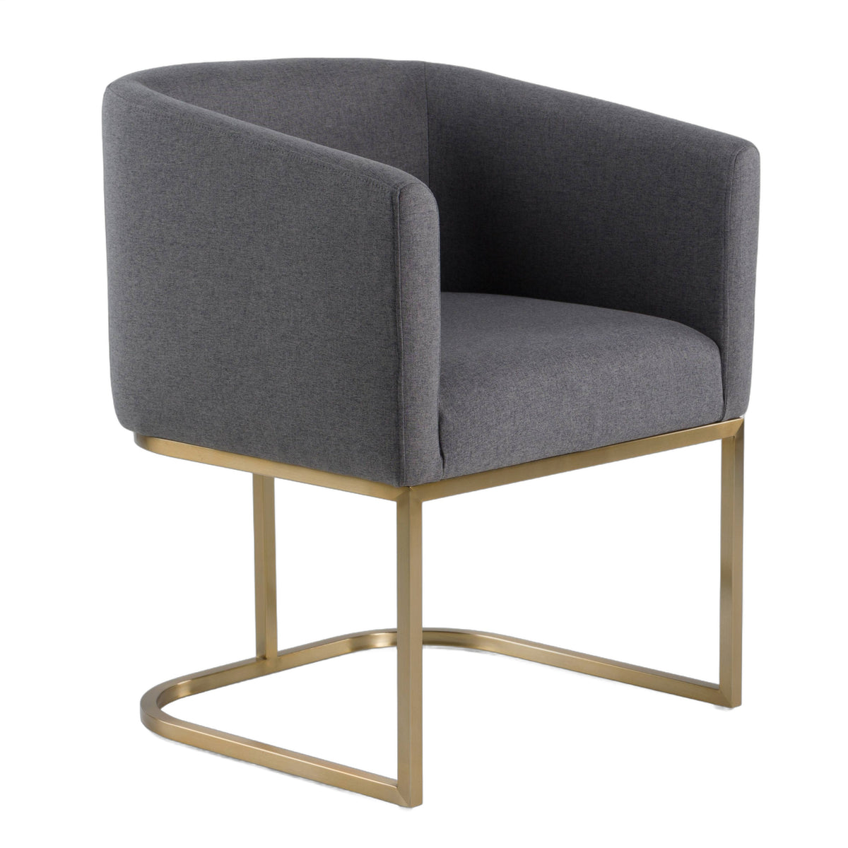 Yukon - Modern Dark Grey Fabric Dining Chair