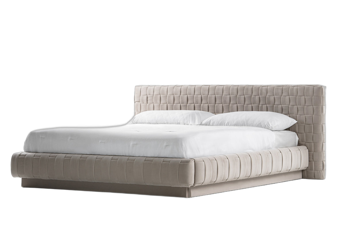 Concord - Modern Light Grey Velvet Bed